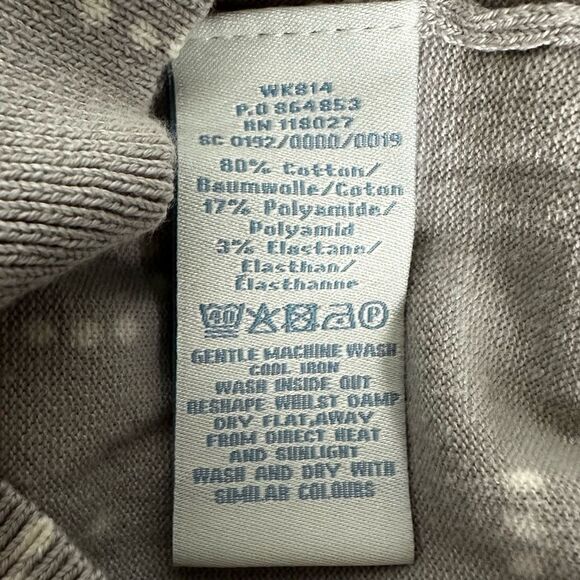 Boden Gray Crewneck Button Front Cardigan size 4 - Picture 4 of 4